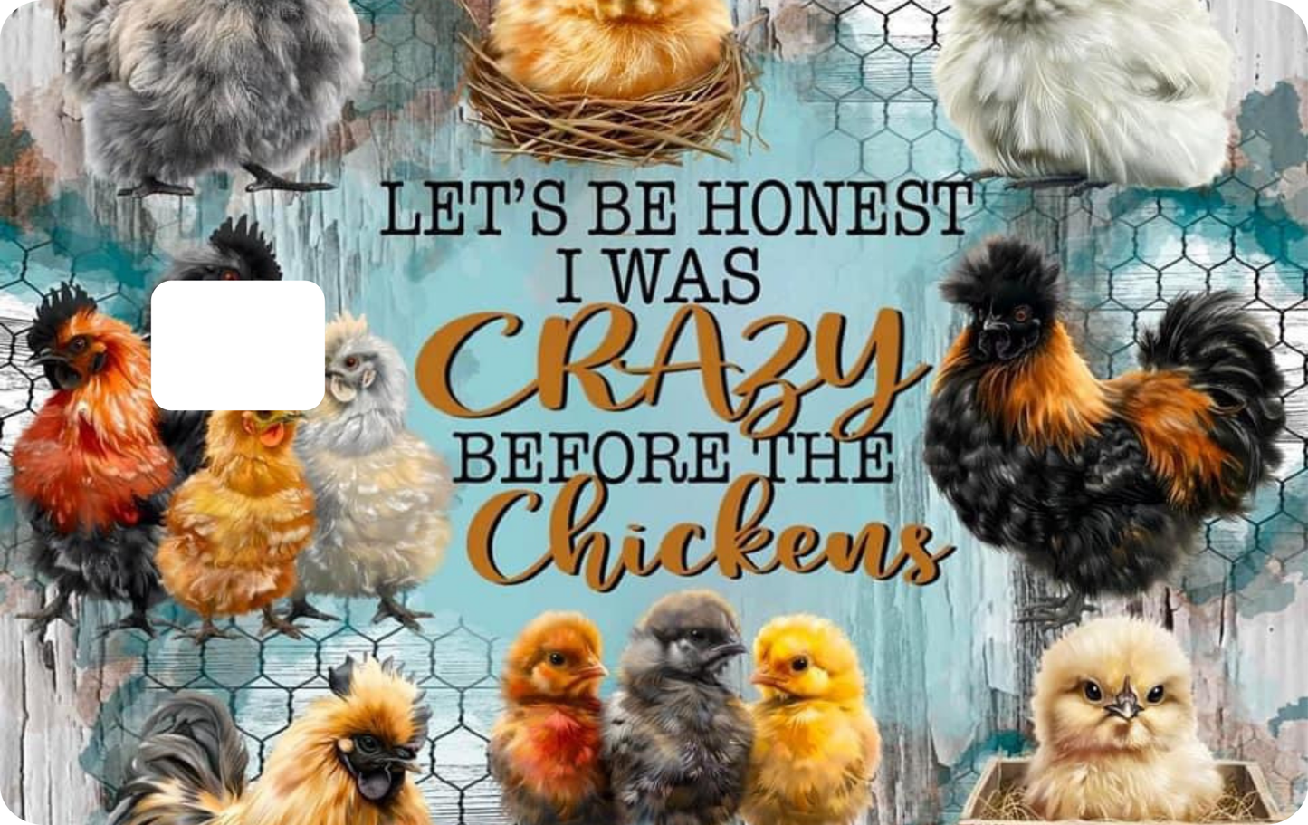 Chicken Design Debit Card Decal Skins