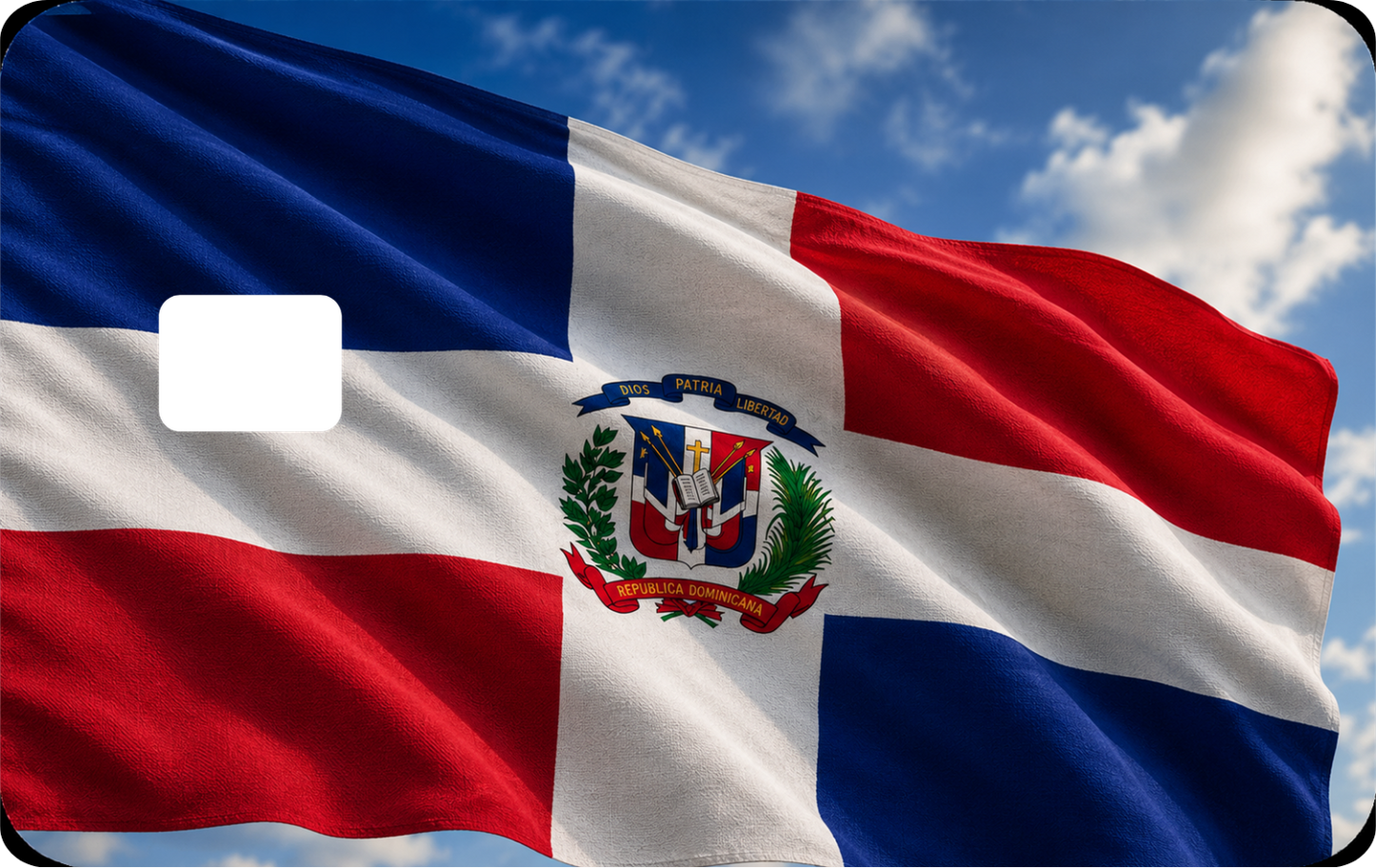 Dominican Republic Design Debit Card Decal Skins, QTY 2 Decals same design