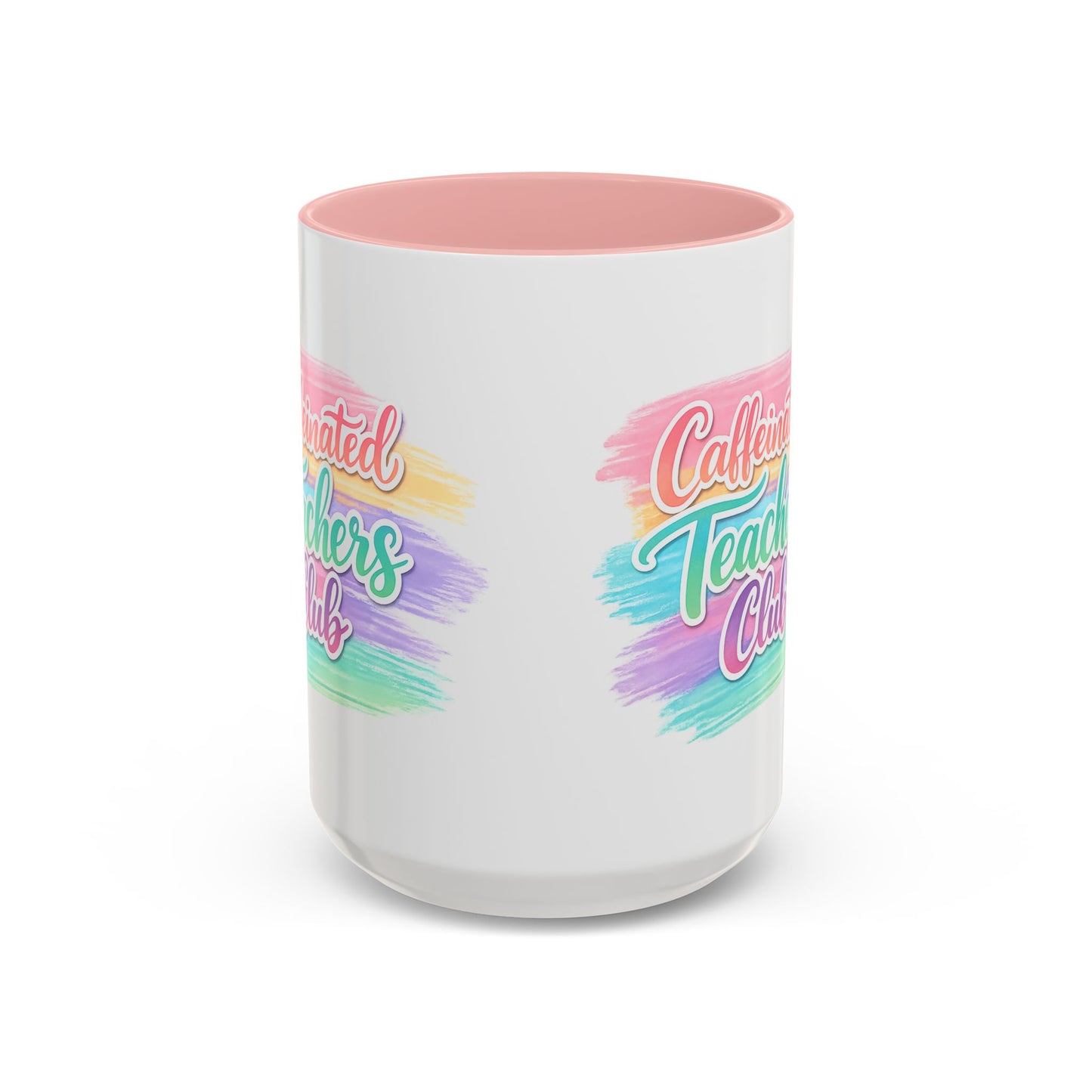 Caffeinated Teachers Club Mug | Cute Pastel Teacher Coffee Cup | Teacher Gift Mug