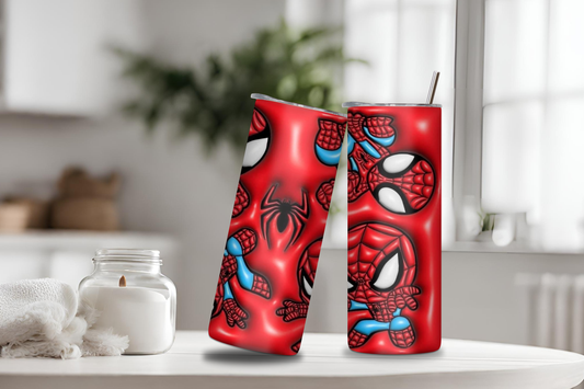 Spider Adventure Red Tumbler, 20 oz skinny tumbler, custom tumbler, drinkware