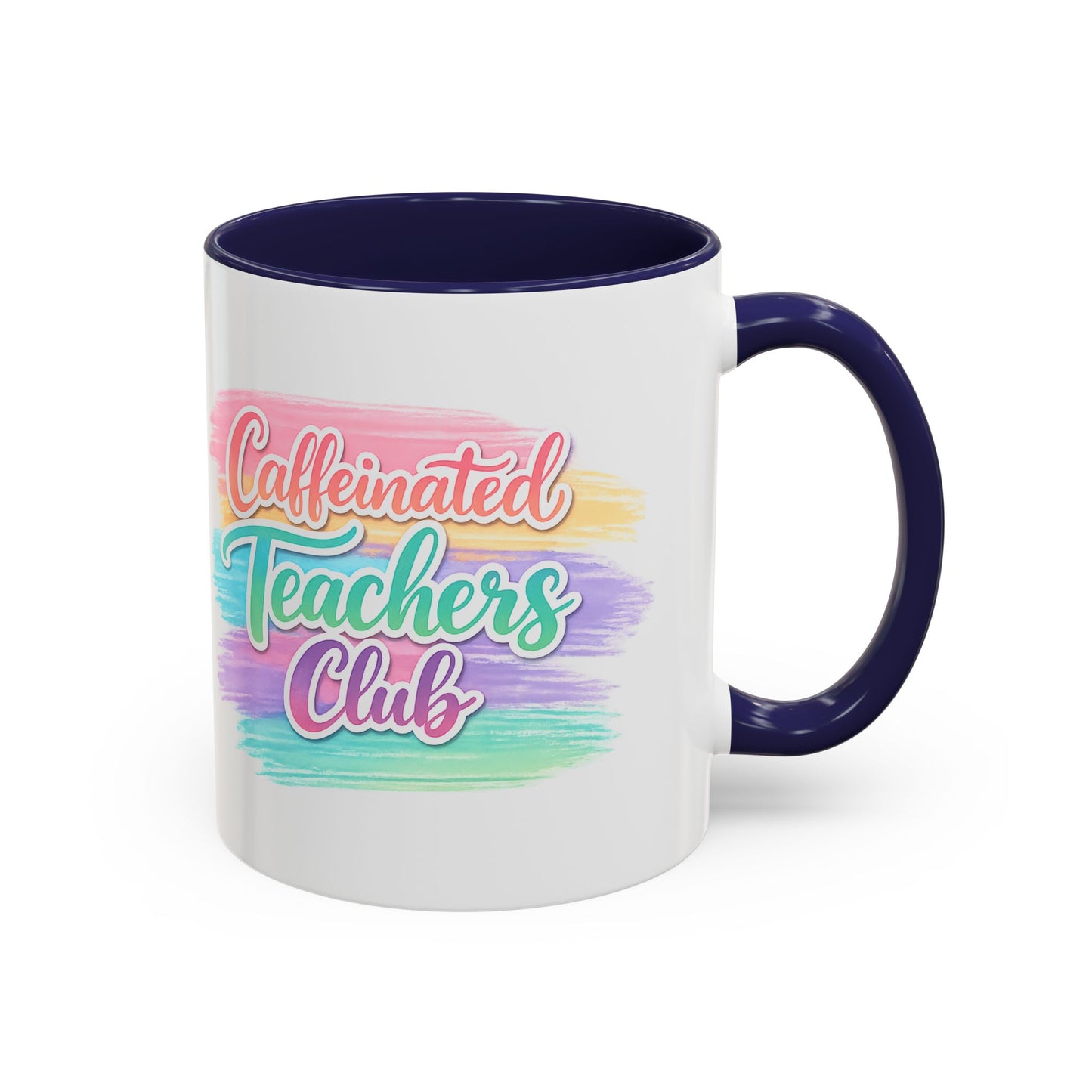 Caffeinated Teachers Club Mug | Cute Pastel Teacher Coffee Cup | Teacher Gift Mug