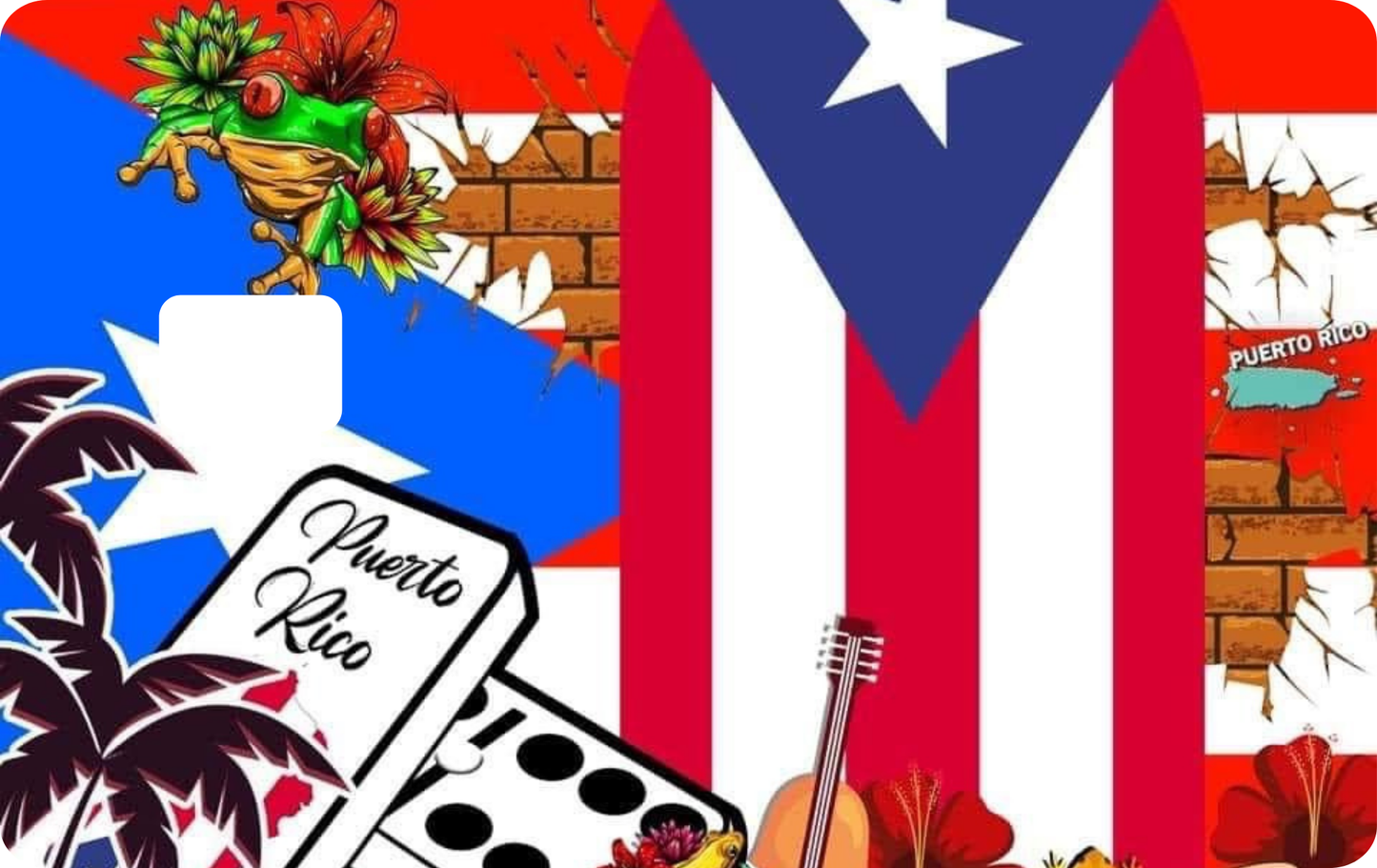 Puerto Rico Design Debit Card Decal Skins