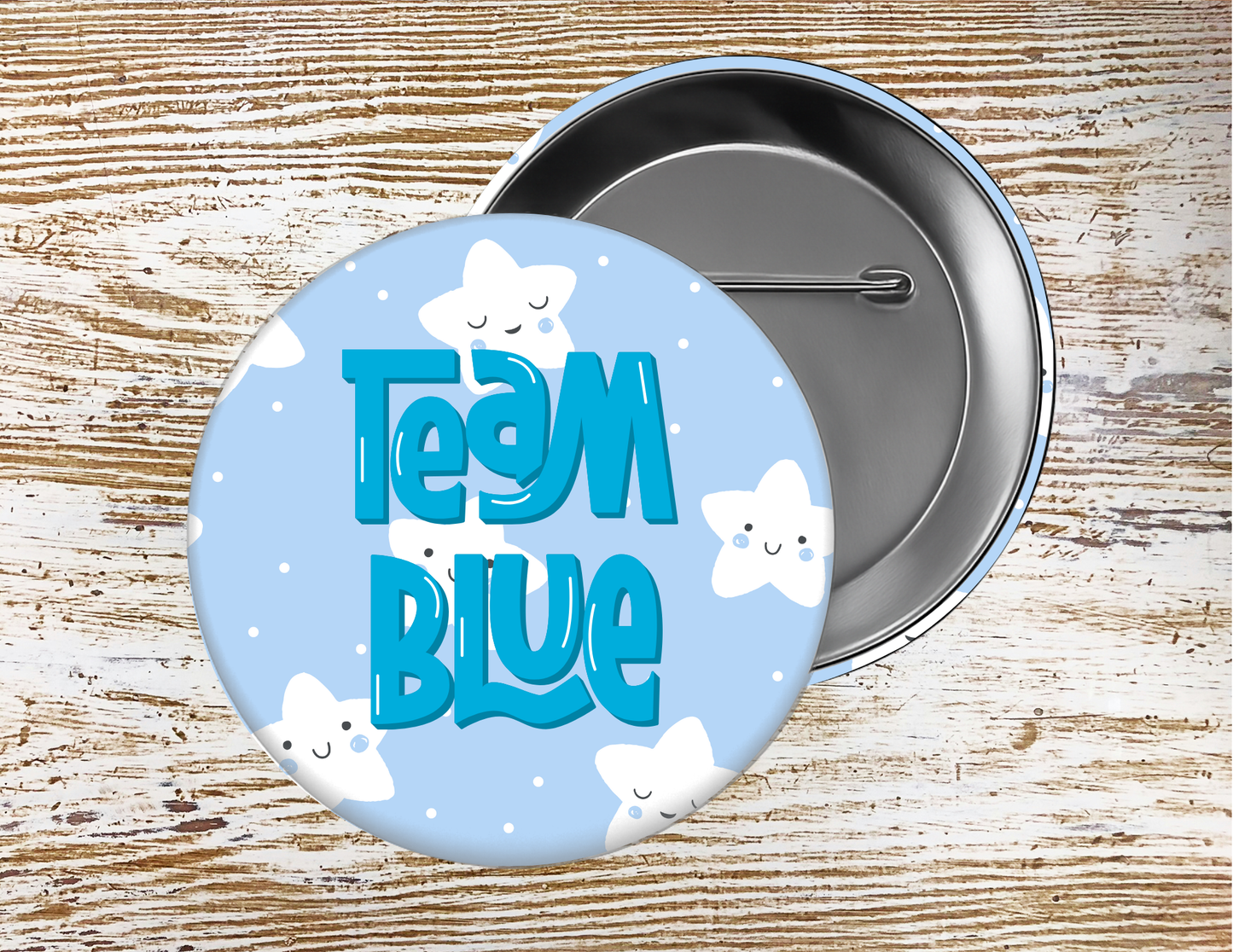 Boy or Girl Gender Reveal Baby Shower, Pin Buttons, size 2.25 inch