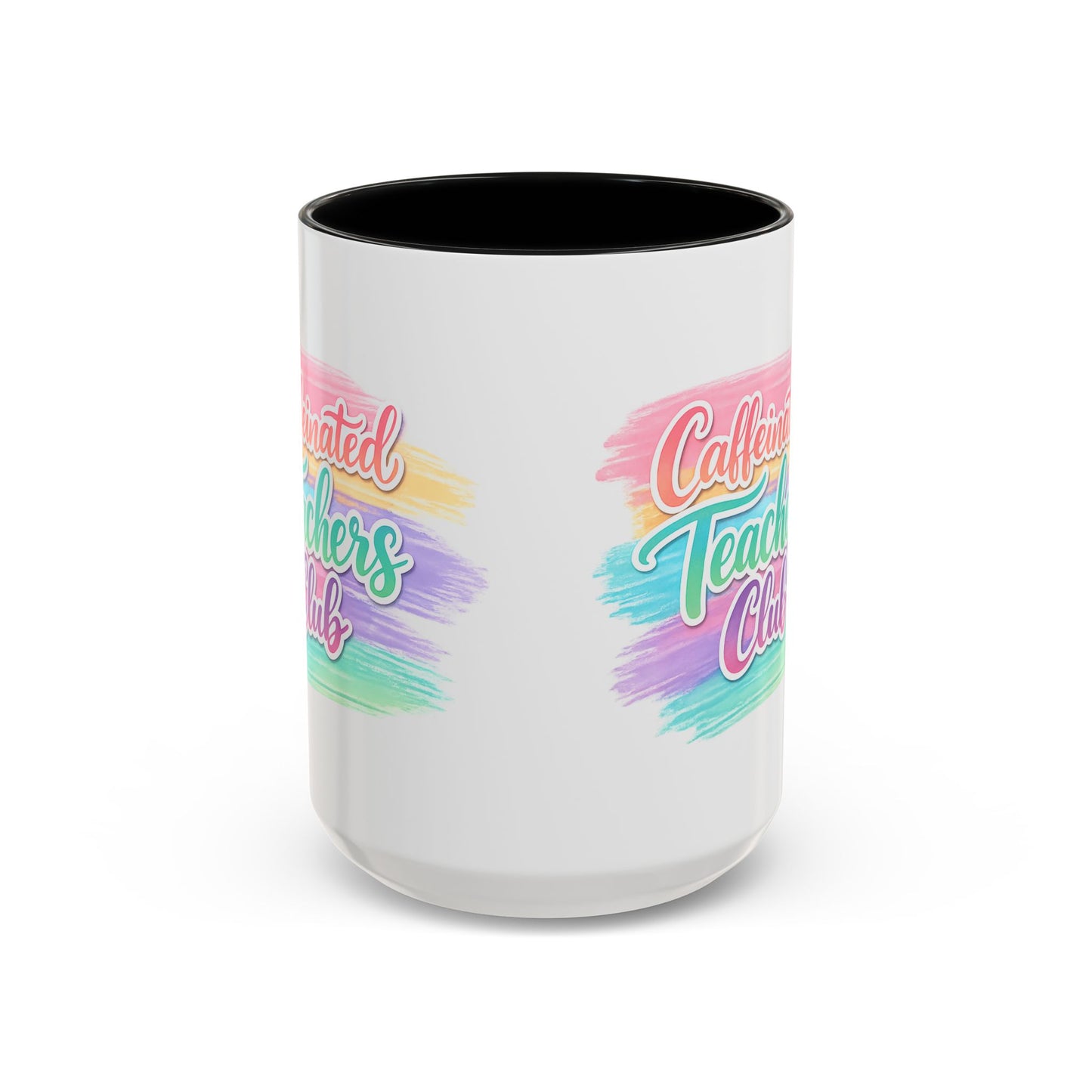 Caffeinated Teachers Club Mug | Cute Pastel Teacher Coffee Cup | Teacher Gift Mug