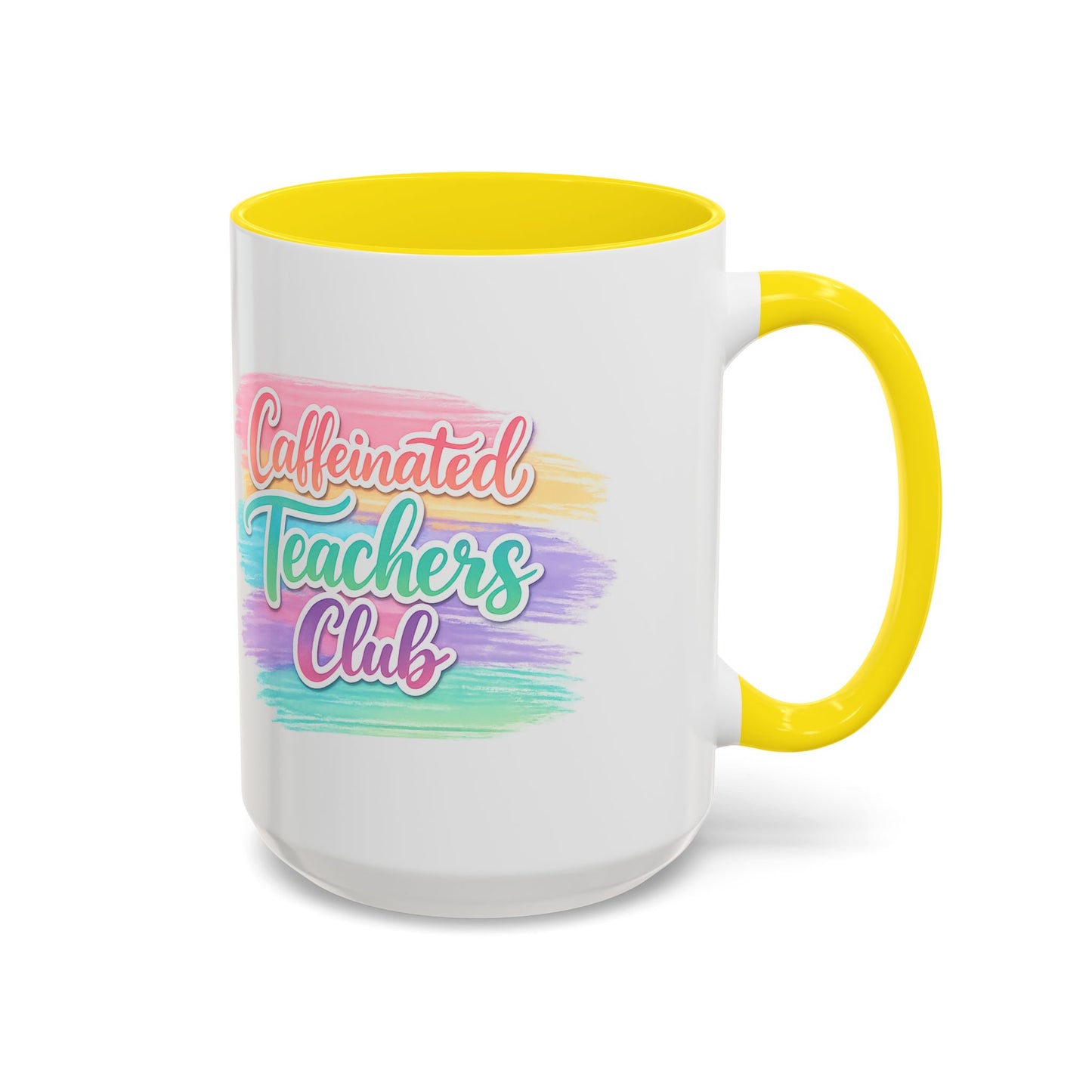 Caffeinated Teachers Club Mug | Cute Pastel Teacher Coffee Cup | Teacher Gift Mug