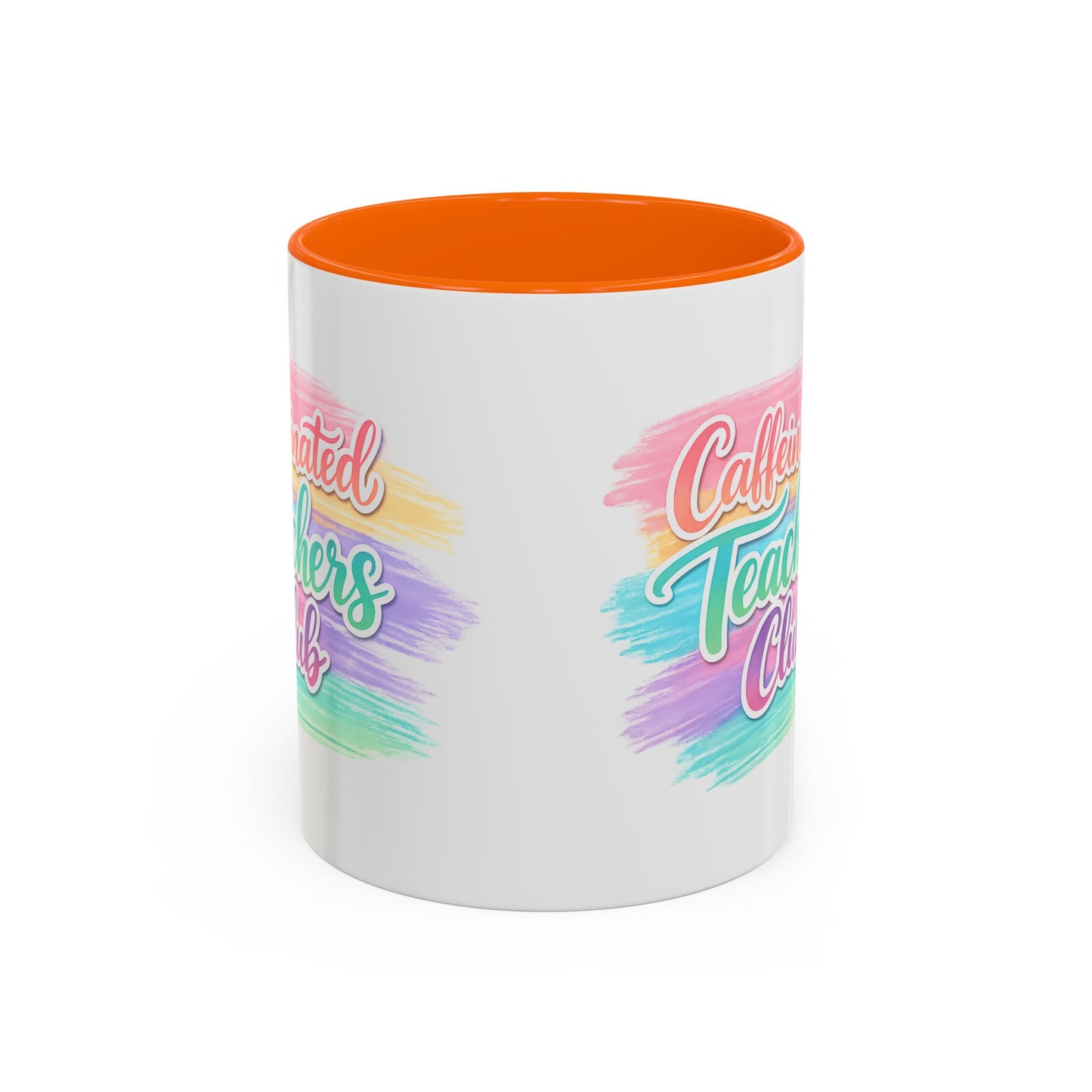 Caffeinated Teachers Club Mug | Cute Pastel Teacher Coffee Cup | Teacher Gift Mug