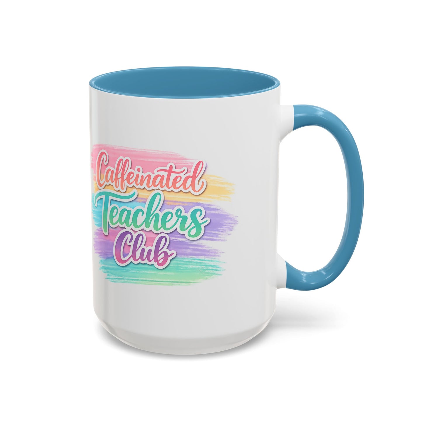 Caffeinated Teachers Club Mug | Cute Pastel Teacher Coffee Cup | Teacher Gift Mug