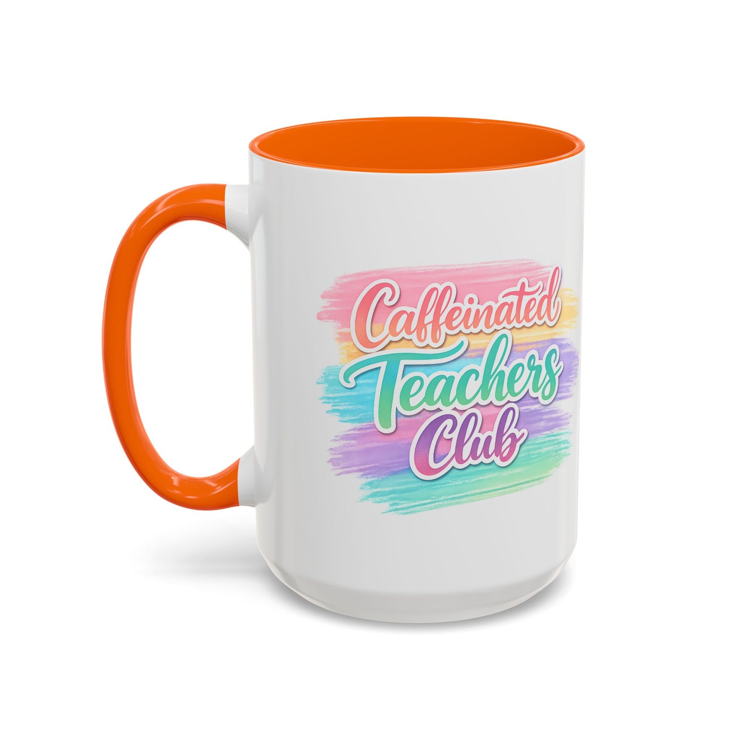 Caffeinated Teachers Club Mug | Cute Pastel Teacher Coffee Cup | Teacher Gift Mug