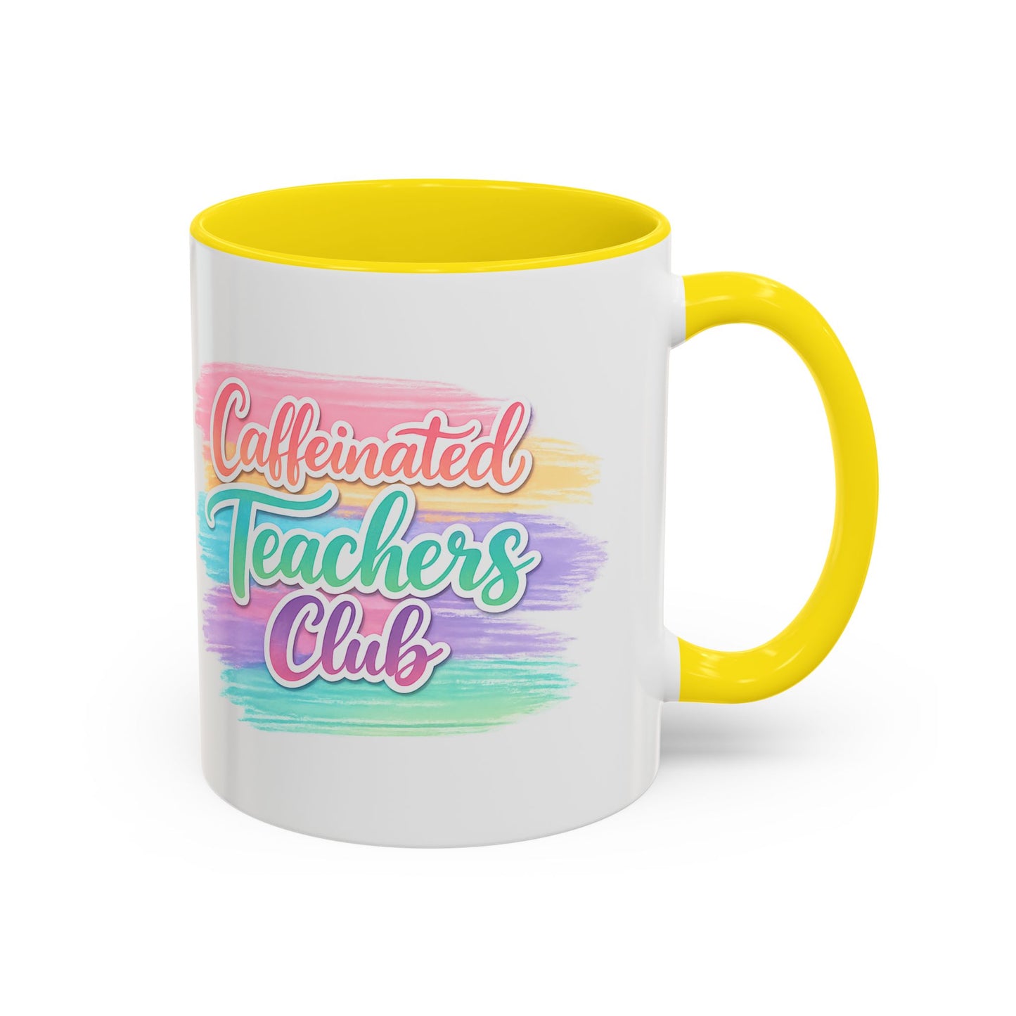 Caffeinated Teachers Club Mug | Cute Pastel Teacher Coffee Cup | Teacher Gift Mug