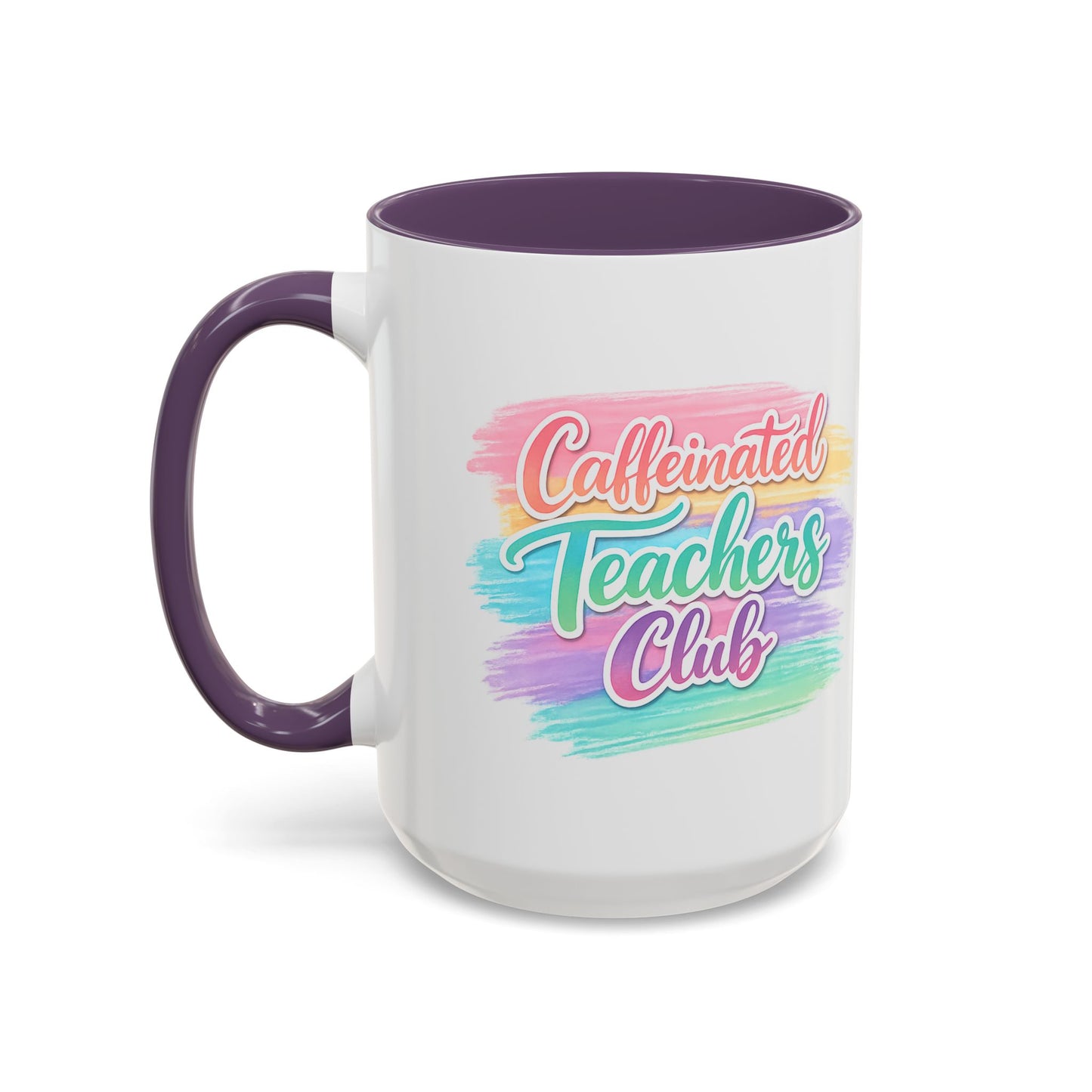 Caffeinated Teachers Club Mug | Cute Pastel Teacher Coffee Cup | Teacher Gift Mug
