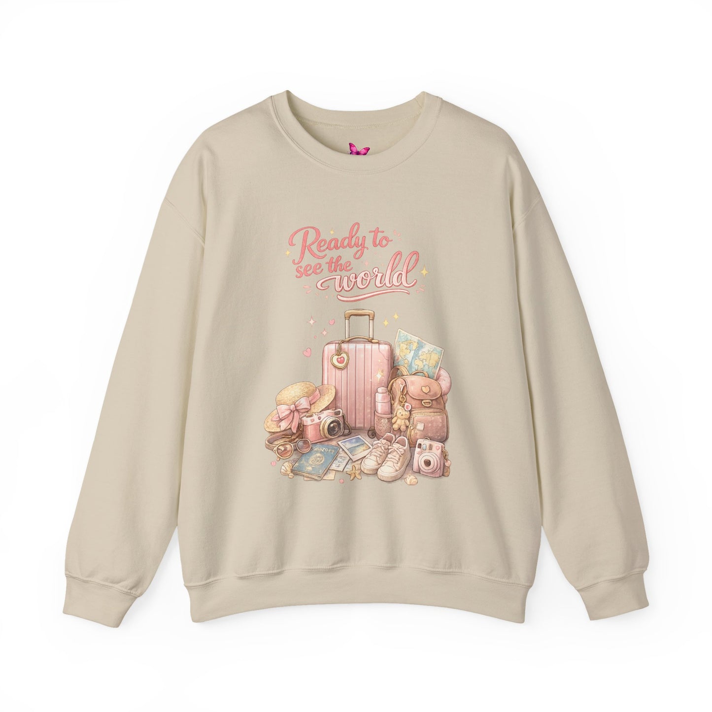 Ready to See the World Adventure Sweatshirt – Trendy Travel Graphic Pullover