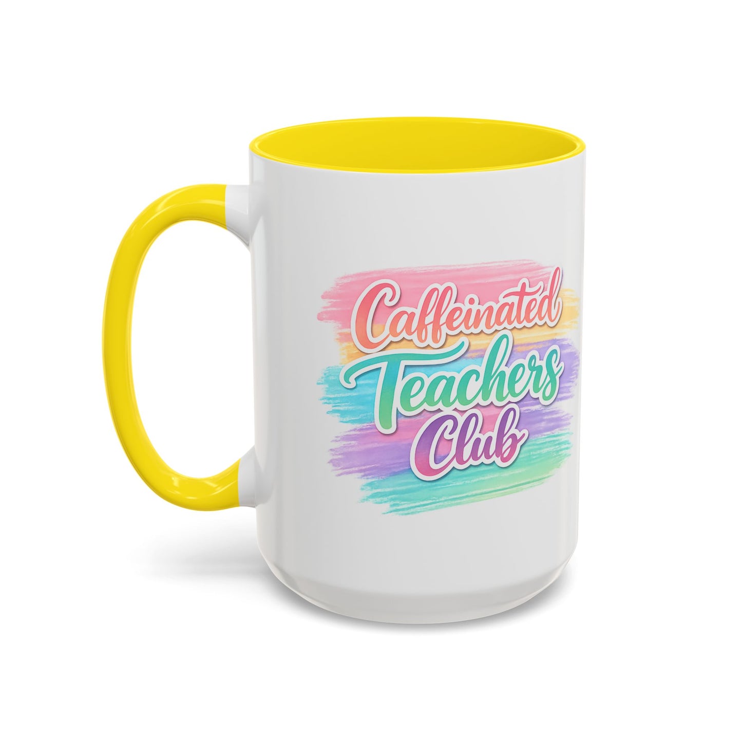 Caffeinated Teachers Club Mug | Cute Pastel Teacher Coffee Cup | Teacher Gift Mug