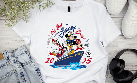 My First Cruise 2025 Cartoon T-shirt