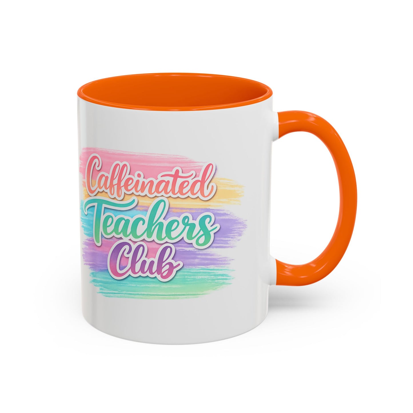 Caffeinated Teachers Club Mug | Cute Pastel Teacher Coffee Cup | Teacher Gift Mug