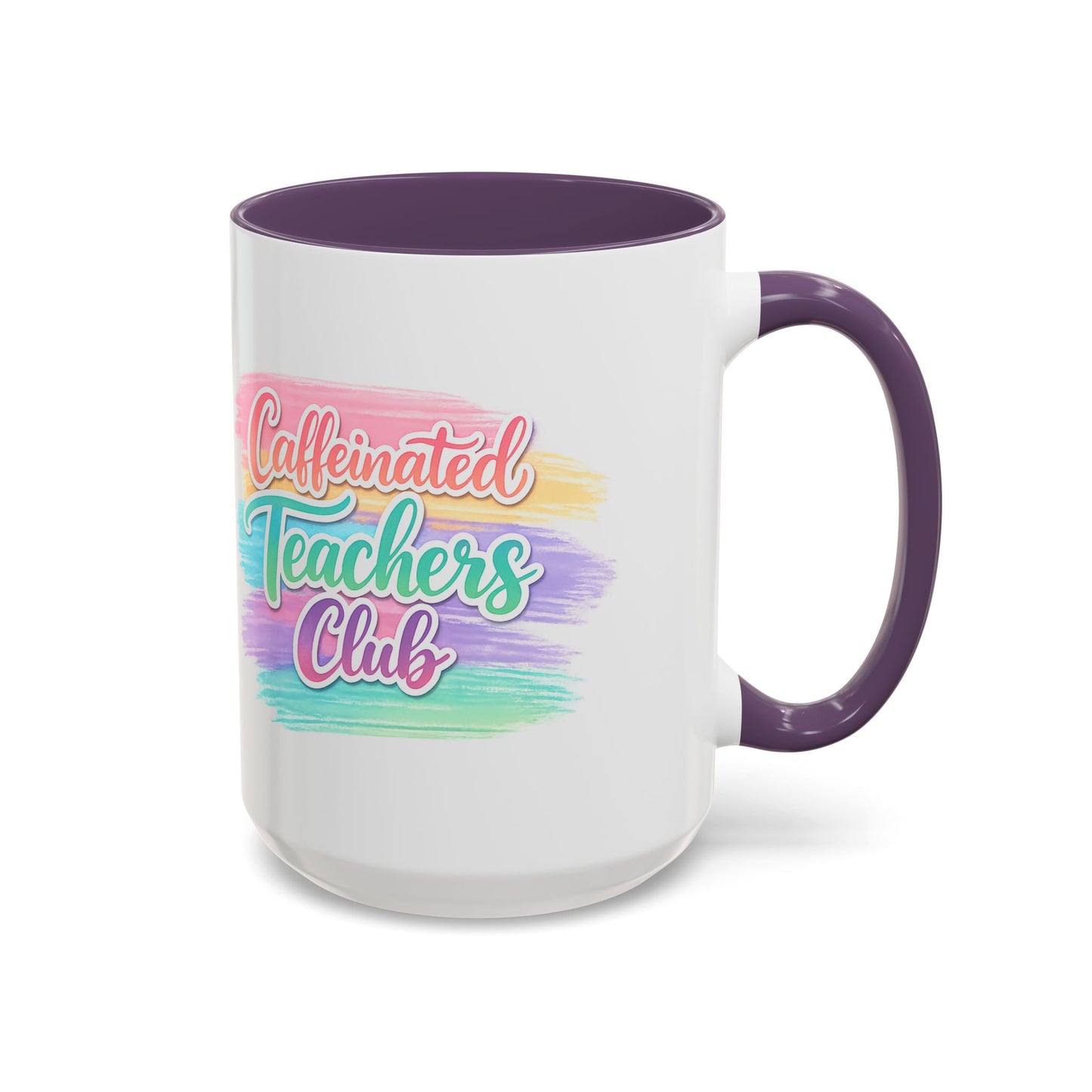 Caffeinated Teachers Club Mug | Cute Pastel Teacher Coffee Cup | Teacher Gift Mug