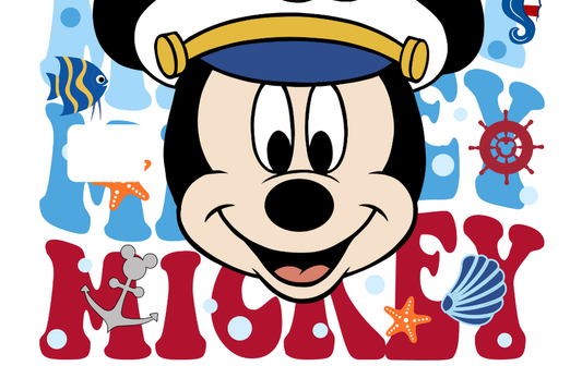 Cruise Mouse Cartoon Design Debit Card Skins