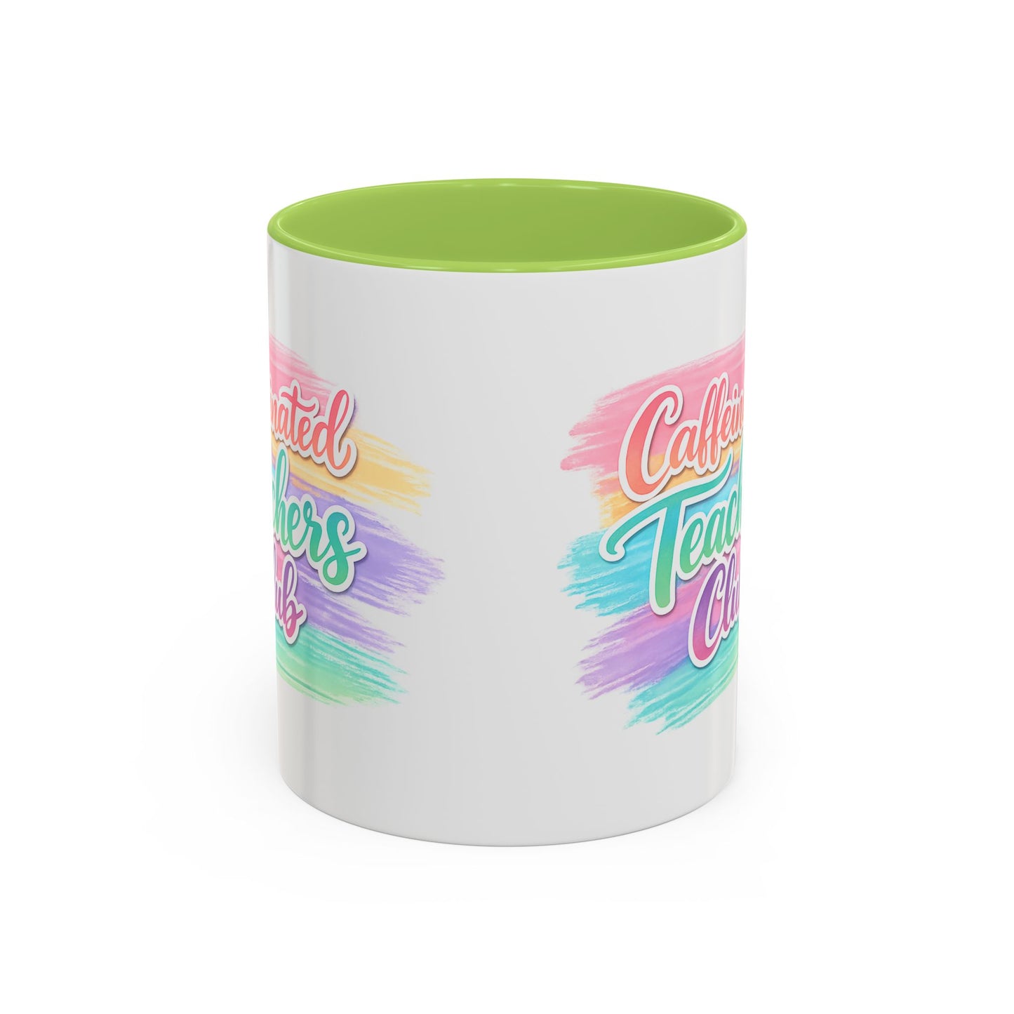 Caffeinated Teachers Club Mug | Cute Pastel Teacher Coffee Cup | Teacher Gift Mug