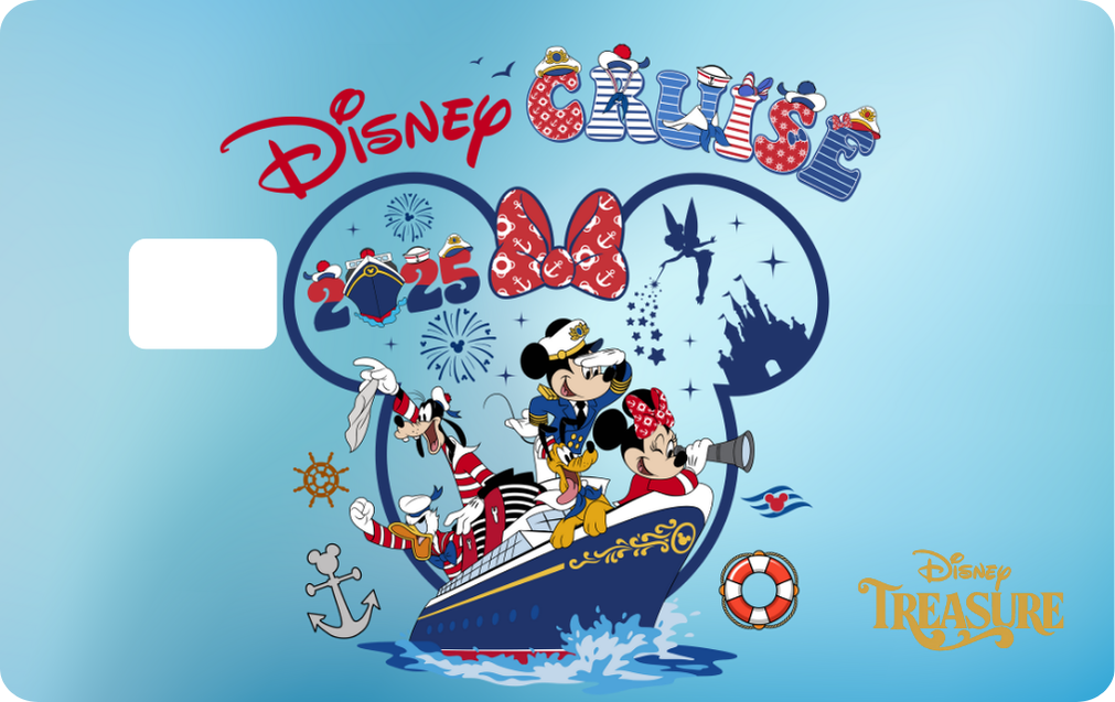 Cruise Mouse Cartoon Design Debit Card Skins