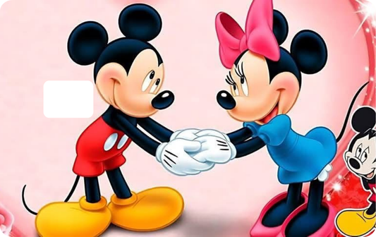 Mouse and Minnie Cartoon Design Debit Card Skins