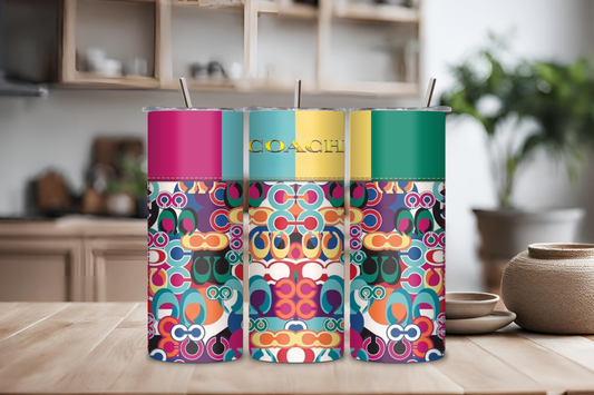 Luxury Colorful Tumbler, Custom Tumbler, drinkware