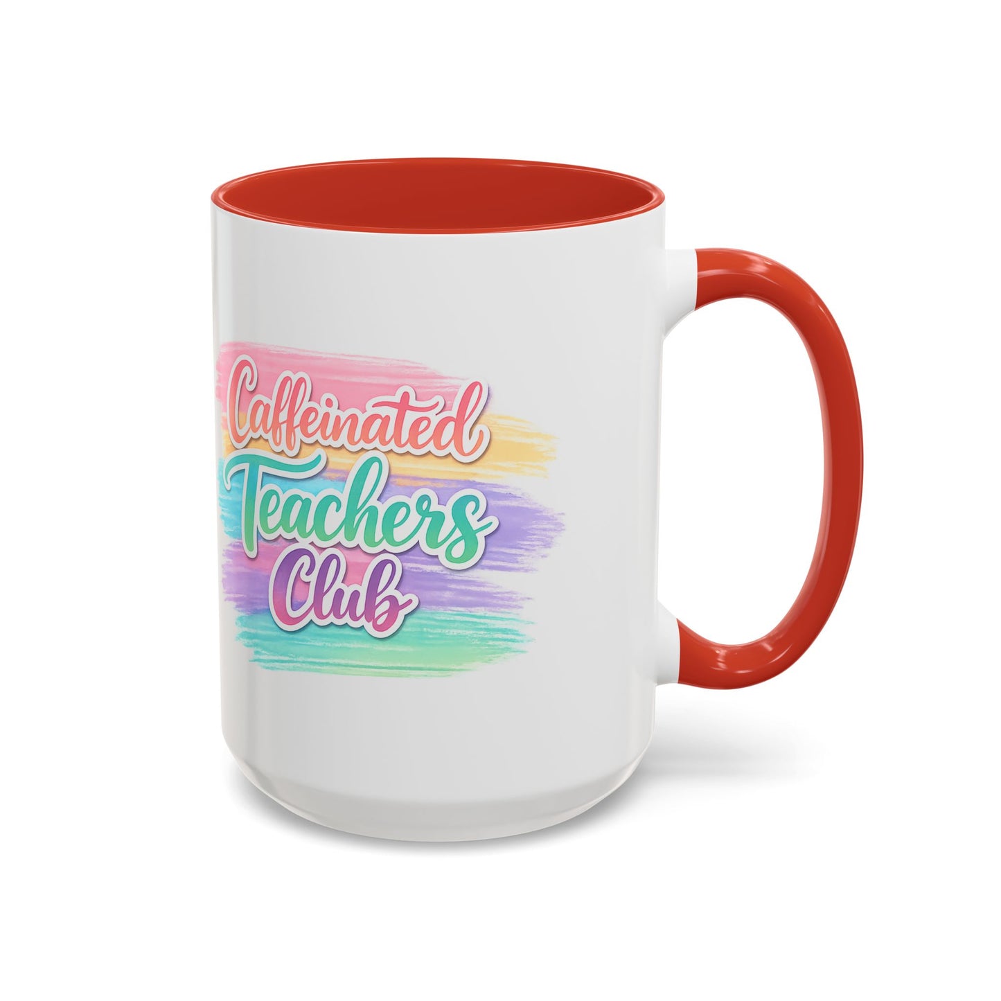 Caffeinated Teachers Club Mug | Cute Pastel Teacher Coffee Cup | Teacher Gift Mug