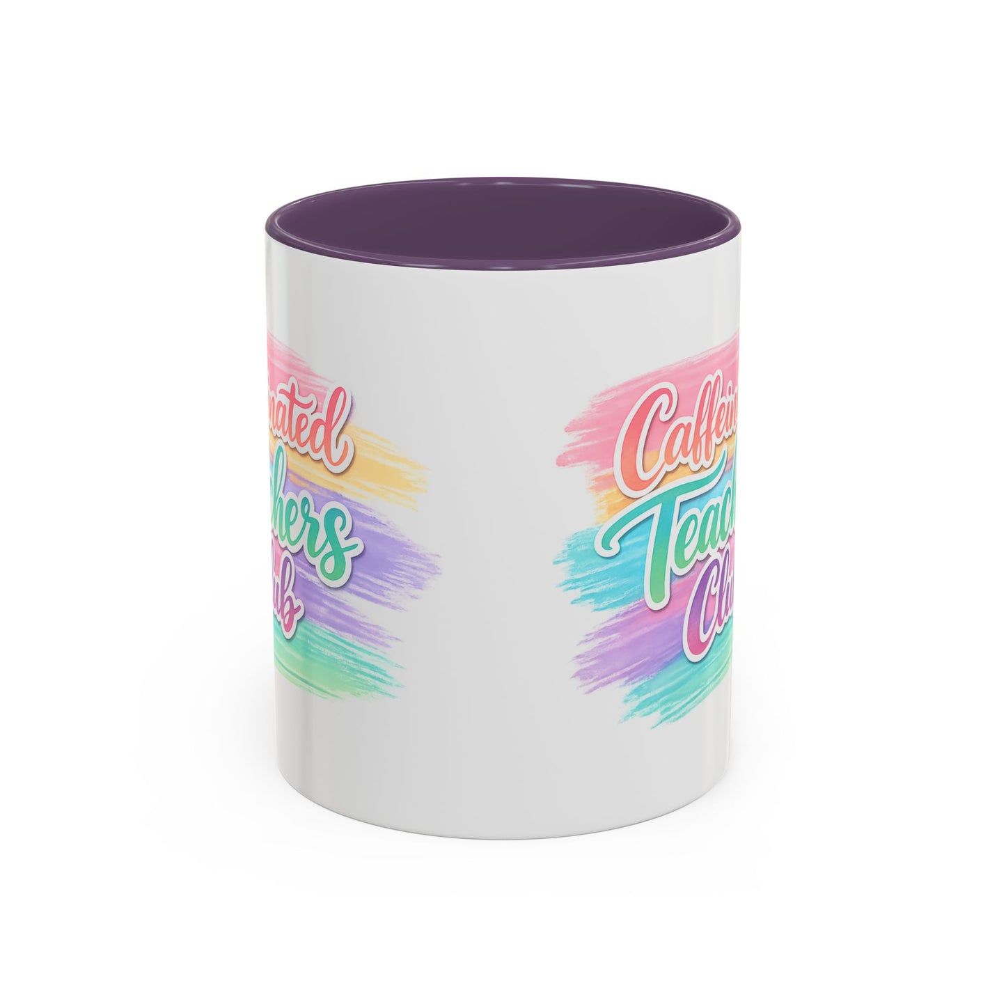 Caffeinated Teachers Club Mug | Cute Pastel Teacher Coffee Cup | Teacher Gift Mug