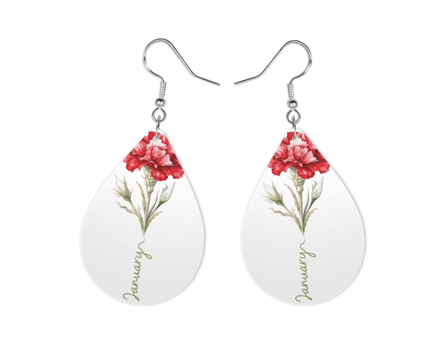 January Birth Month Earrings