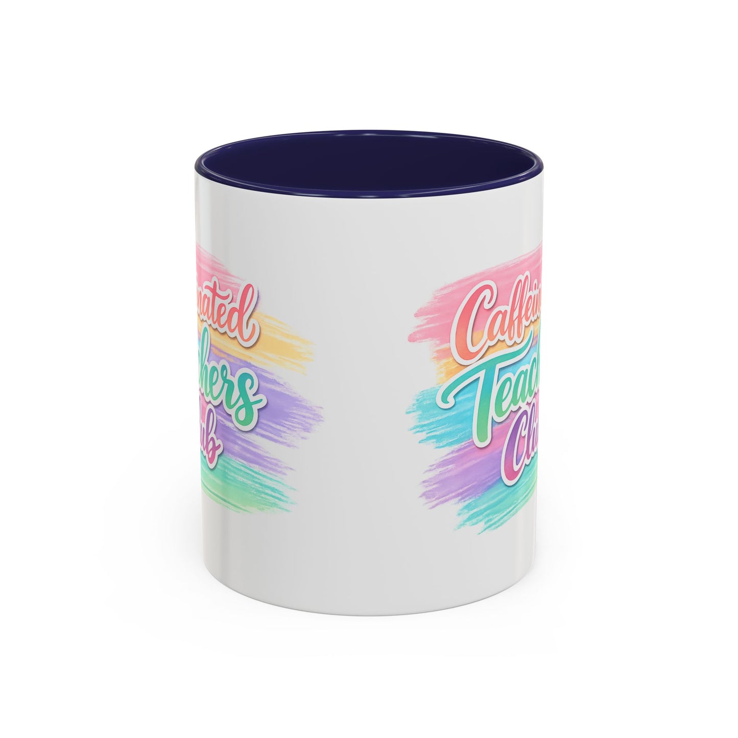 Caffeinated Teachers Club Mug | Cute Pastel Teacher Coffee Cup | Teacher Gift Mug