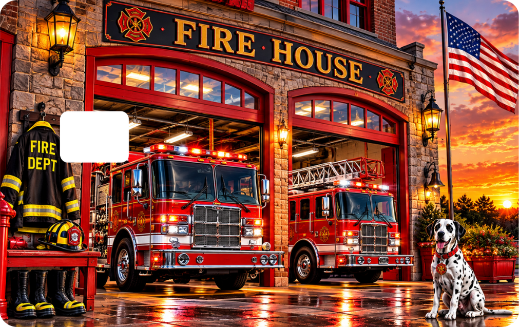 Fire Department Debit Card Sticker Designs, Fire Fighter Gift, QTY 2 same design