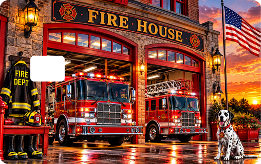 Fire Department Debit Card Sticker Designs, Fire Fighter Gift, QTY 2 same design
