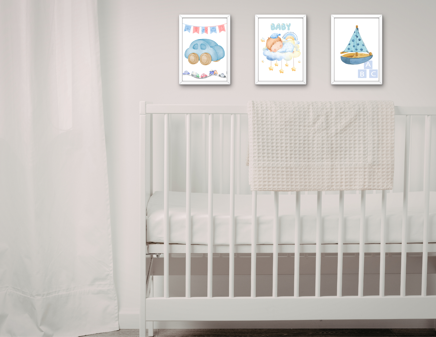 Baby Boy Designs Digital Download / Baby Boy Nursery Wall Art Digital Download, Sleeping Baby Cloud Print, Blue Nursery Decor, Baby Room Printable Wall Art, Newborn Boy Gift
