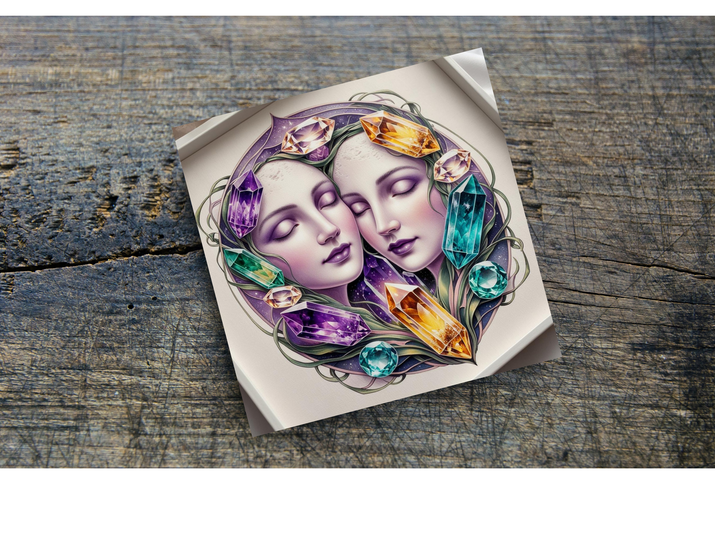 Crystals & Moon Home Coasters, several designs