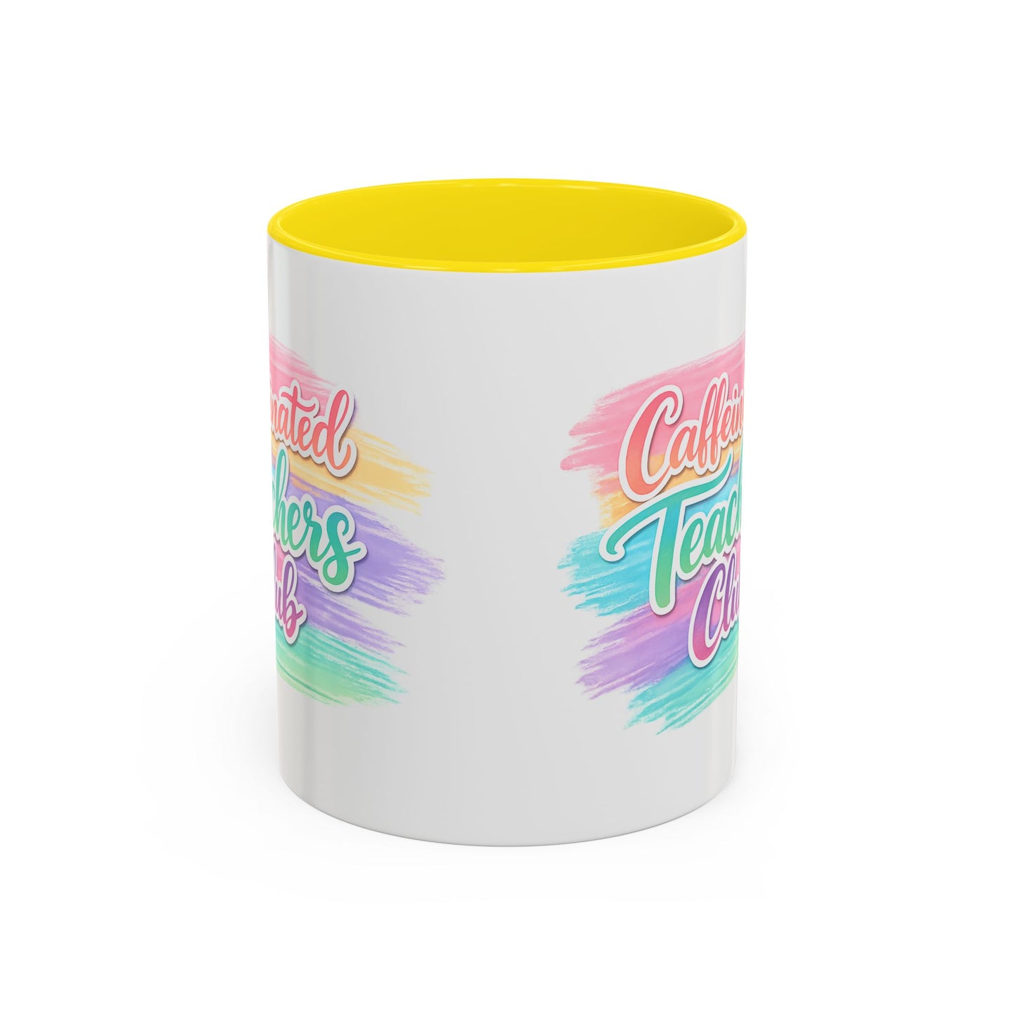 Caffeinated Teachers Club Mug | Cute Pastel Teacher Coffee Cup | Teacher Gift Mug