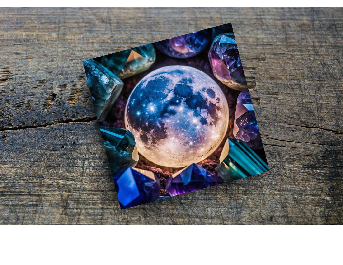 Crystals & Moon Home Coasters, several designs