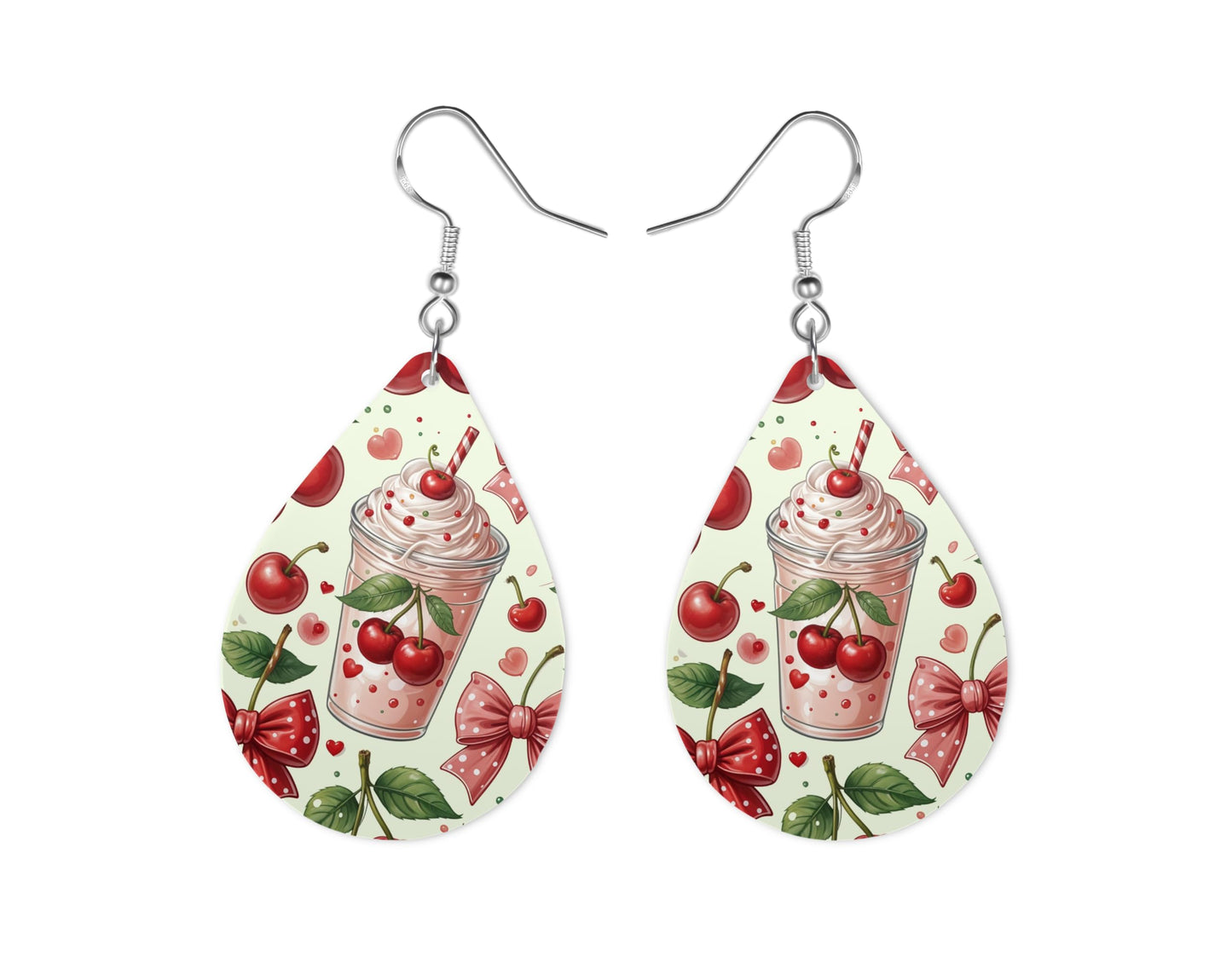 Cherry Cup Teardrop Earrings