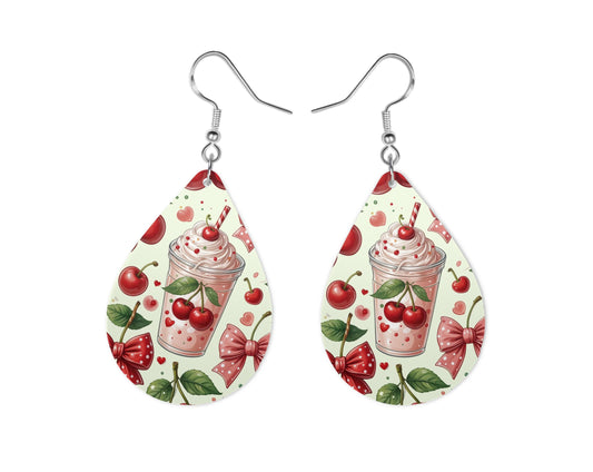 Cherry Cup Teardrop Earrings