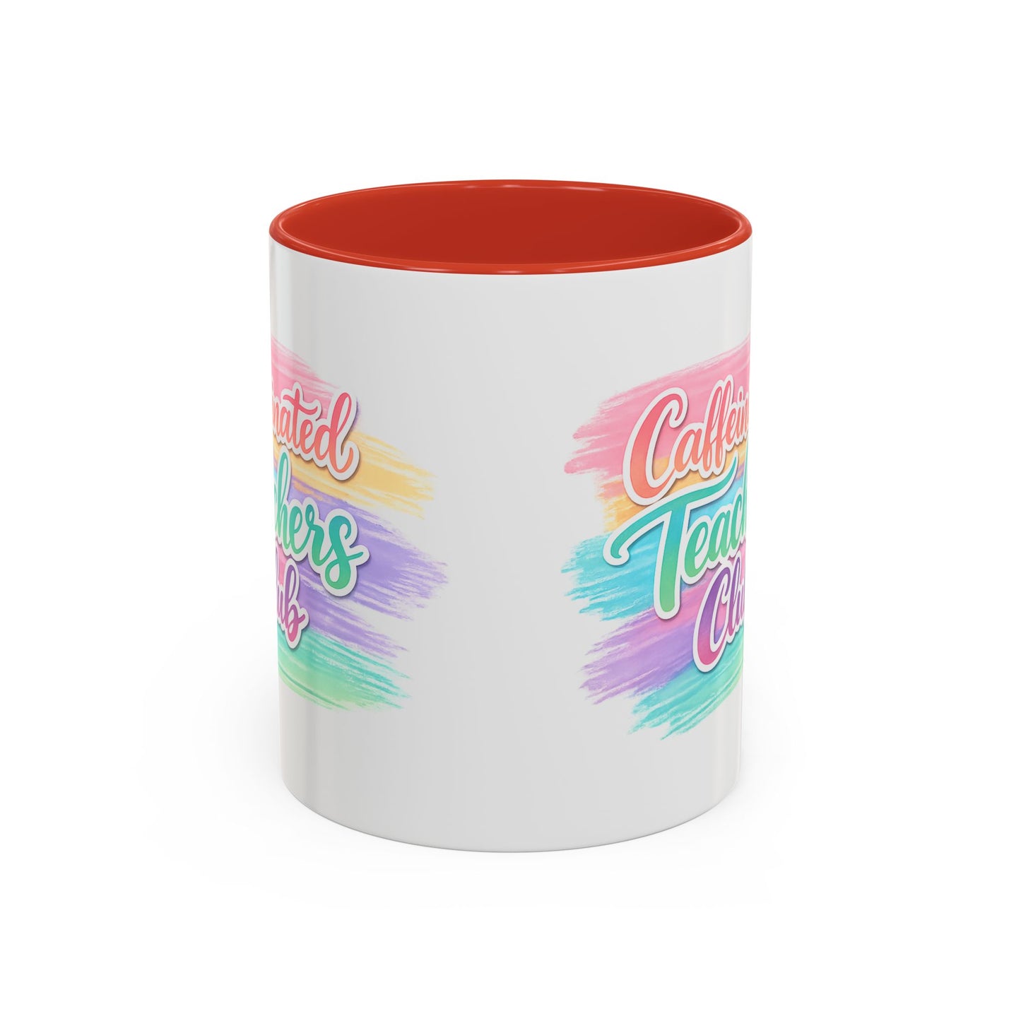 Caffeinated Teachers Club Mug | Cute Pastel Teacher Coffee Cup | Teacher Gift Mug
