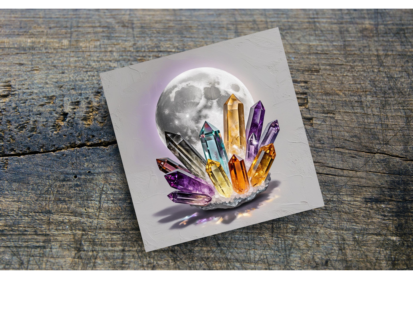 Crystals & Moon Home Coasters, several designs