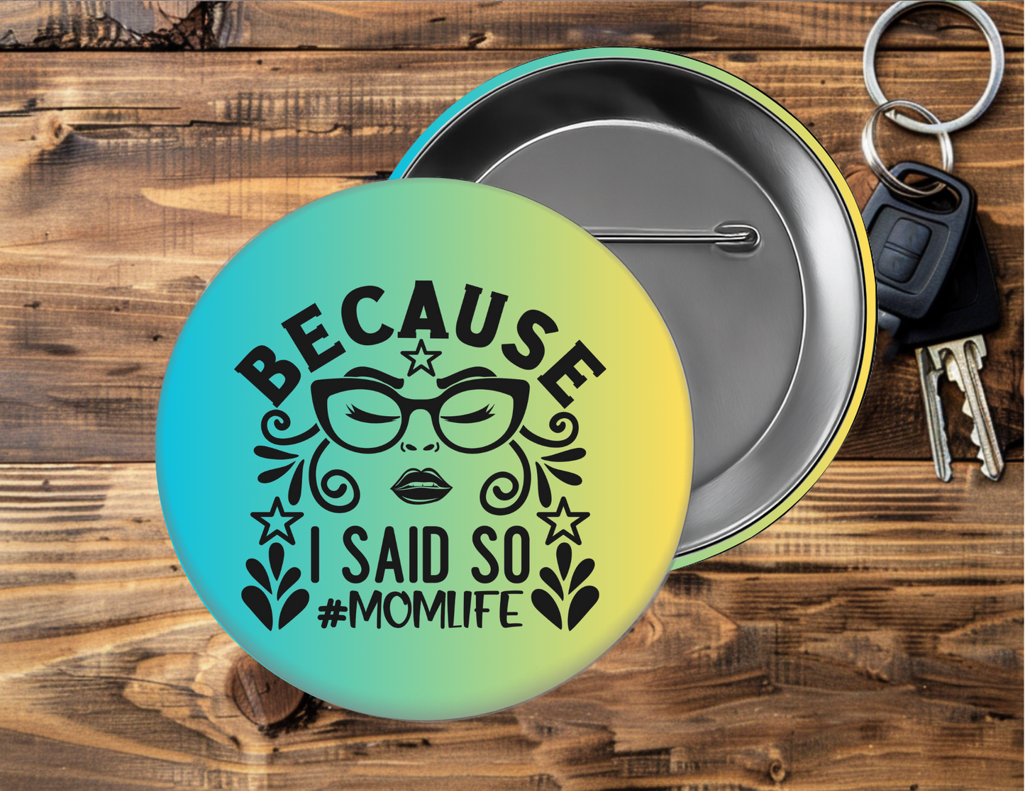 Sarcasm Pin Buttons, Size 2.25 inch