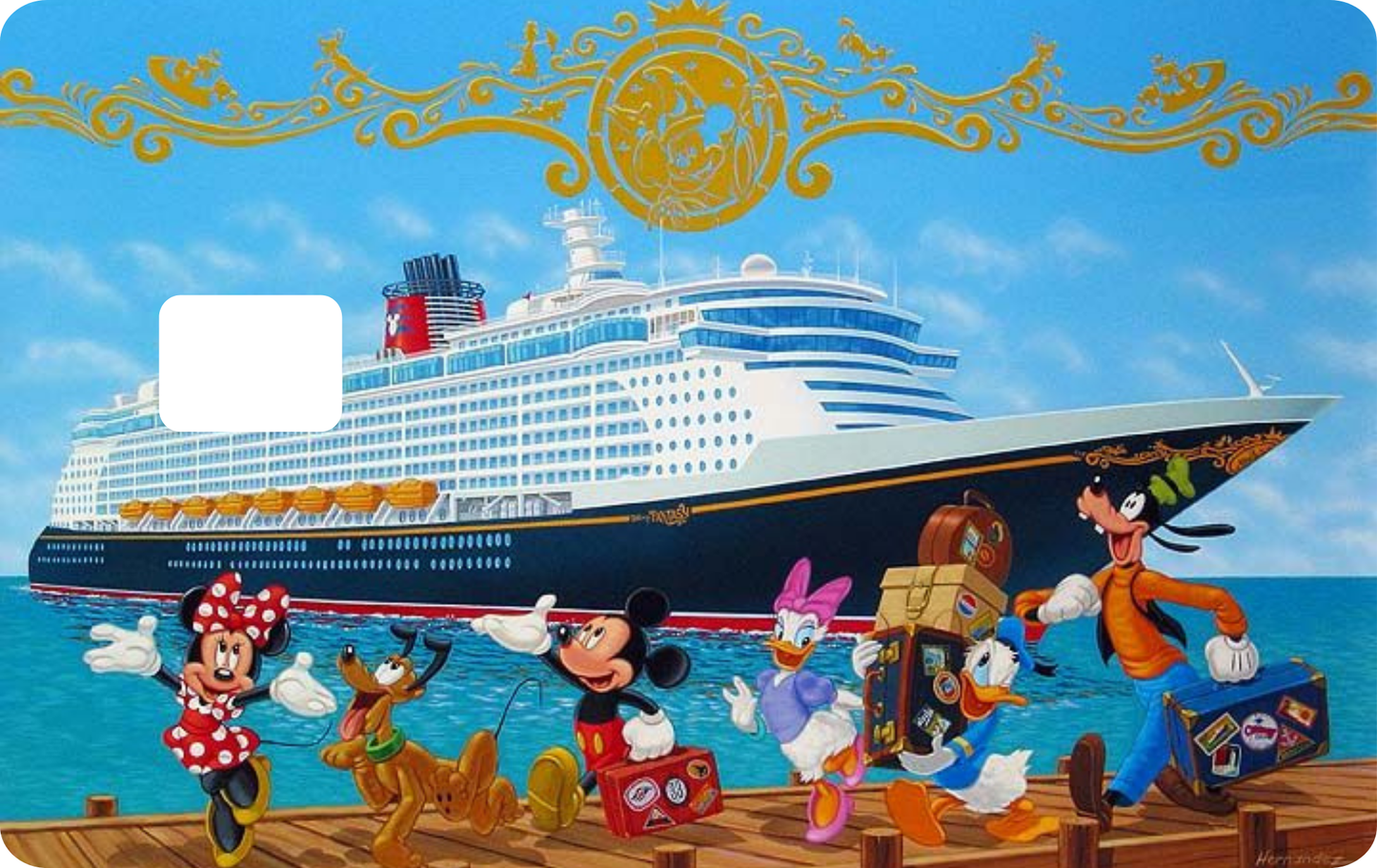 Cruise Cartoon Design Debit Card Skins