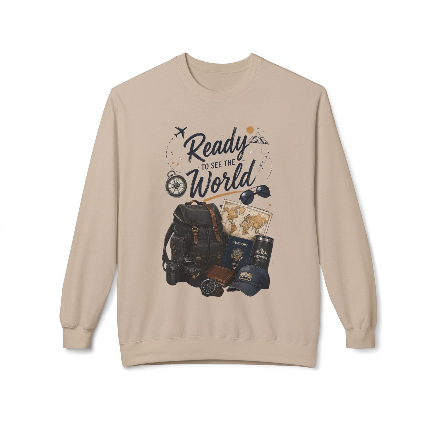 Ready to See the World Sweatshirt – Adventure Travel Graphic Sweatshirt