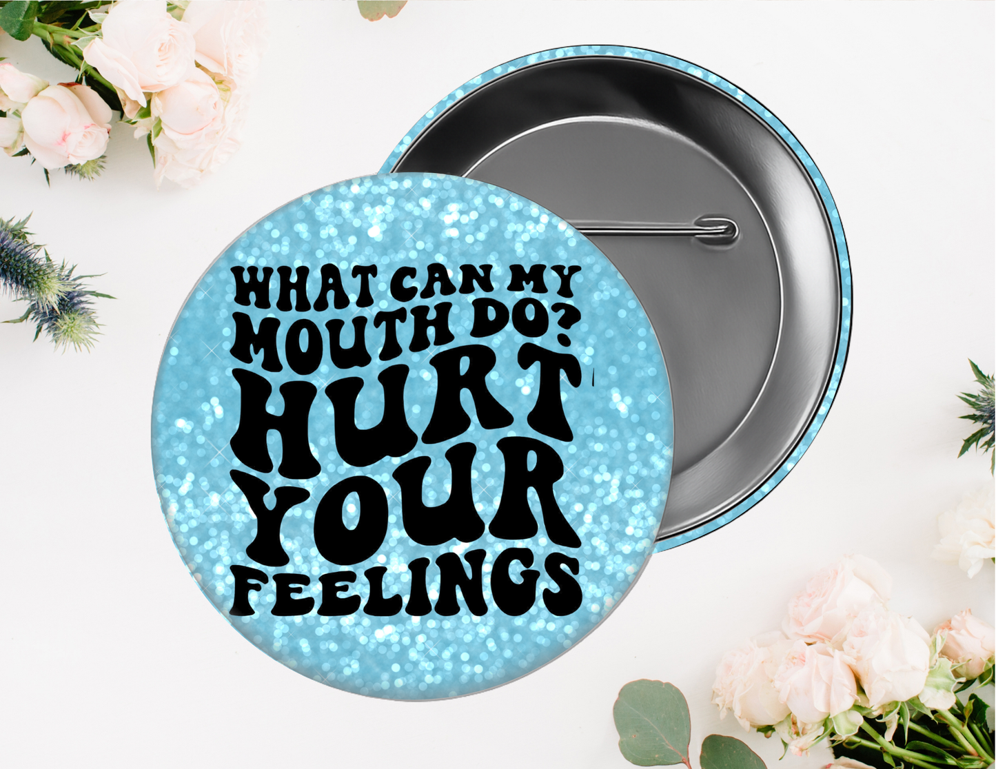 Sarcasm Pin Buttons, Size 2.25 inch