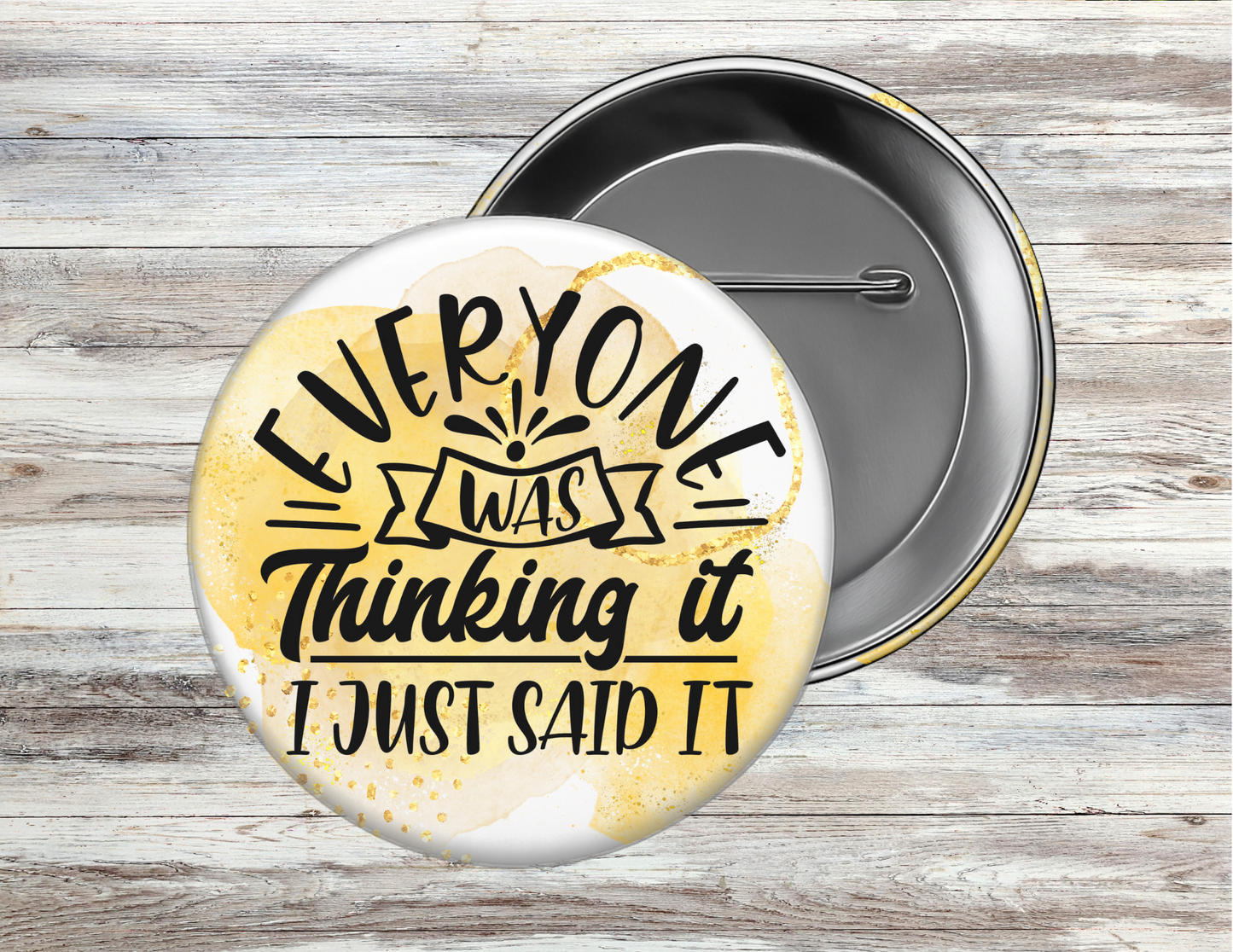 Sarcasm Pin Buttons, Size 2.25 inch