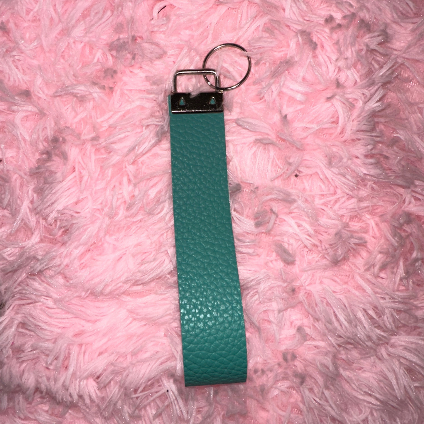 Handmade faux leather wristlet, key fob wristlet, colorful straps