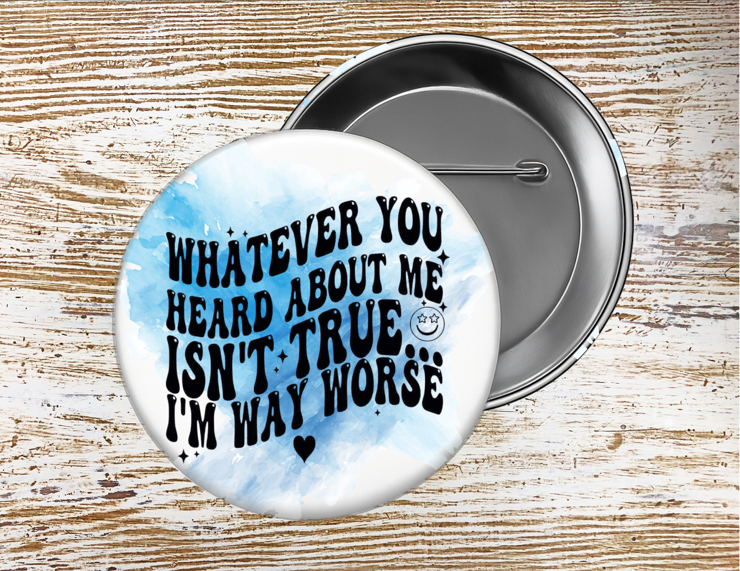 Sarcasm Pin Buttons, Size 2.25 inch