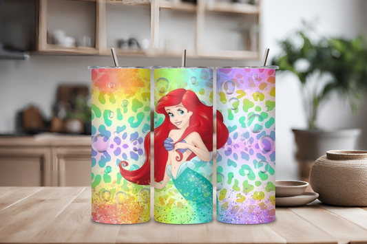Mermaid Tumbler, 20 oz skinny tumbler, custom tumbler, drinkware