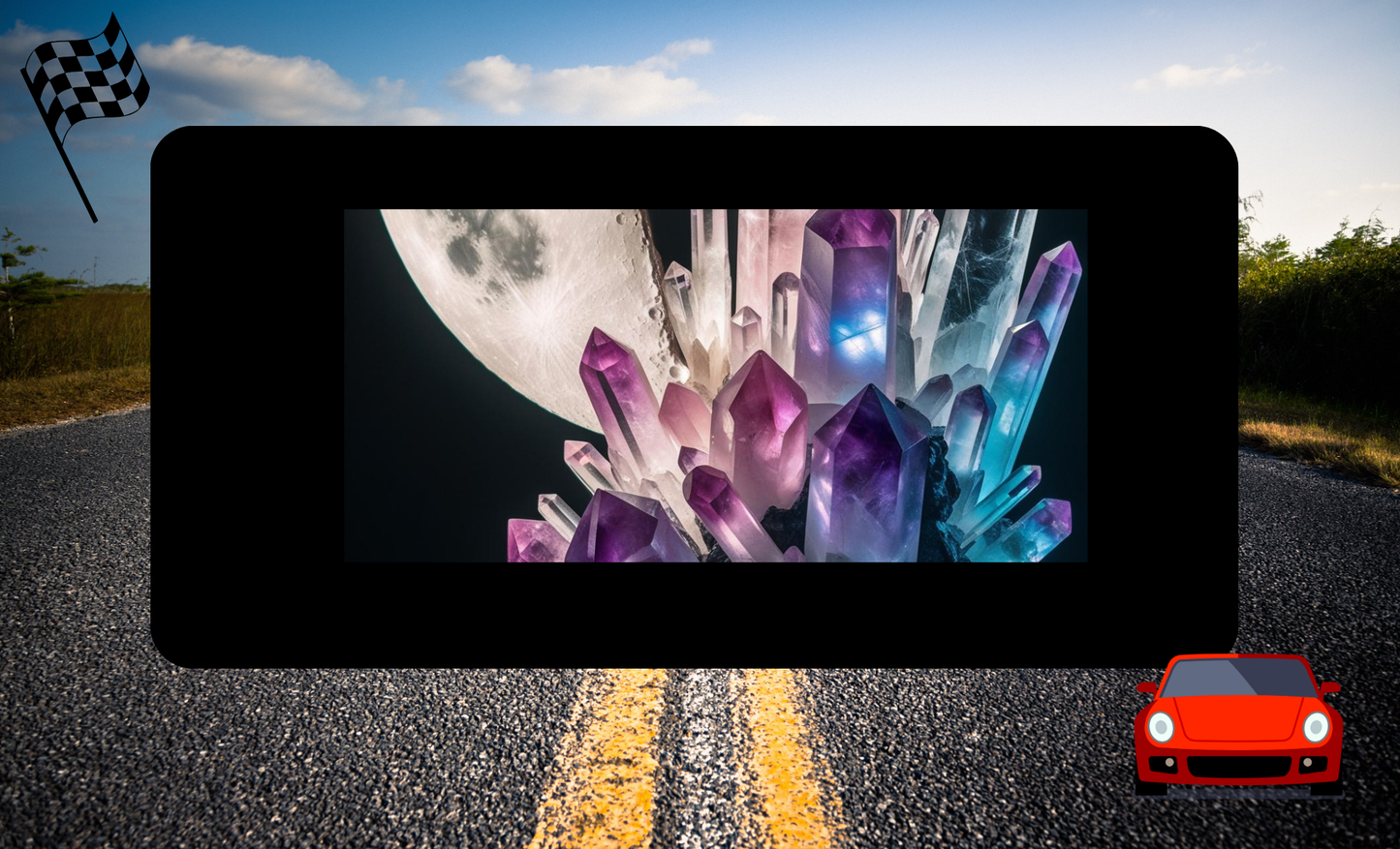 License Plate Metaphysical Design, Crystals, Hansa hands