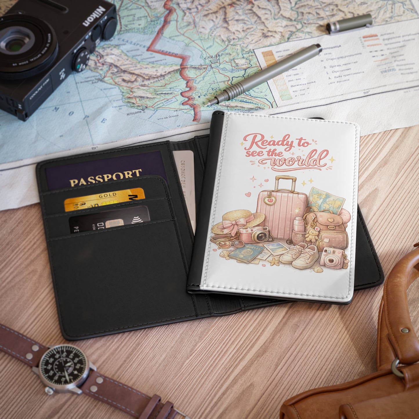 Ready to See the World Passport Holder – Adventure Travel Passport Cover