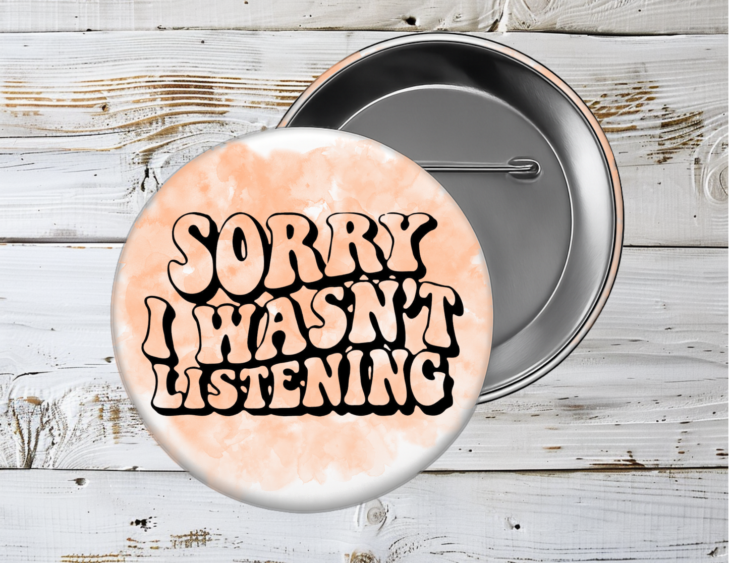 Sarcasm Pin Buttons, Size 2.25 inch