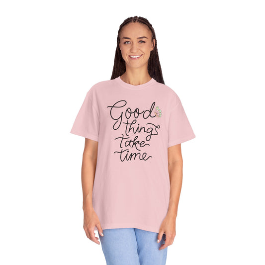 Good Things Take Time Butterfly T-shirt| Inspirational Quote| Pastel Butterfly Shirt Design
